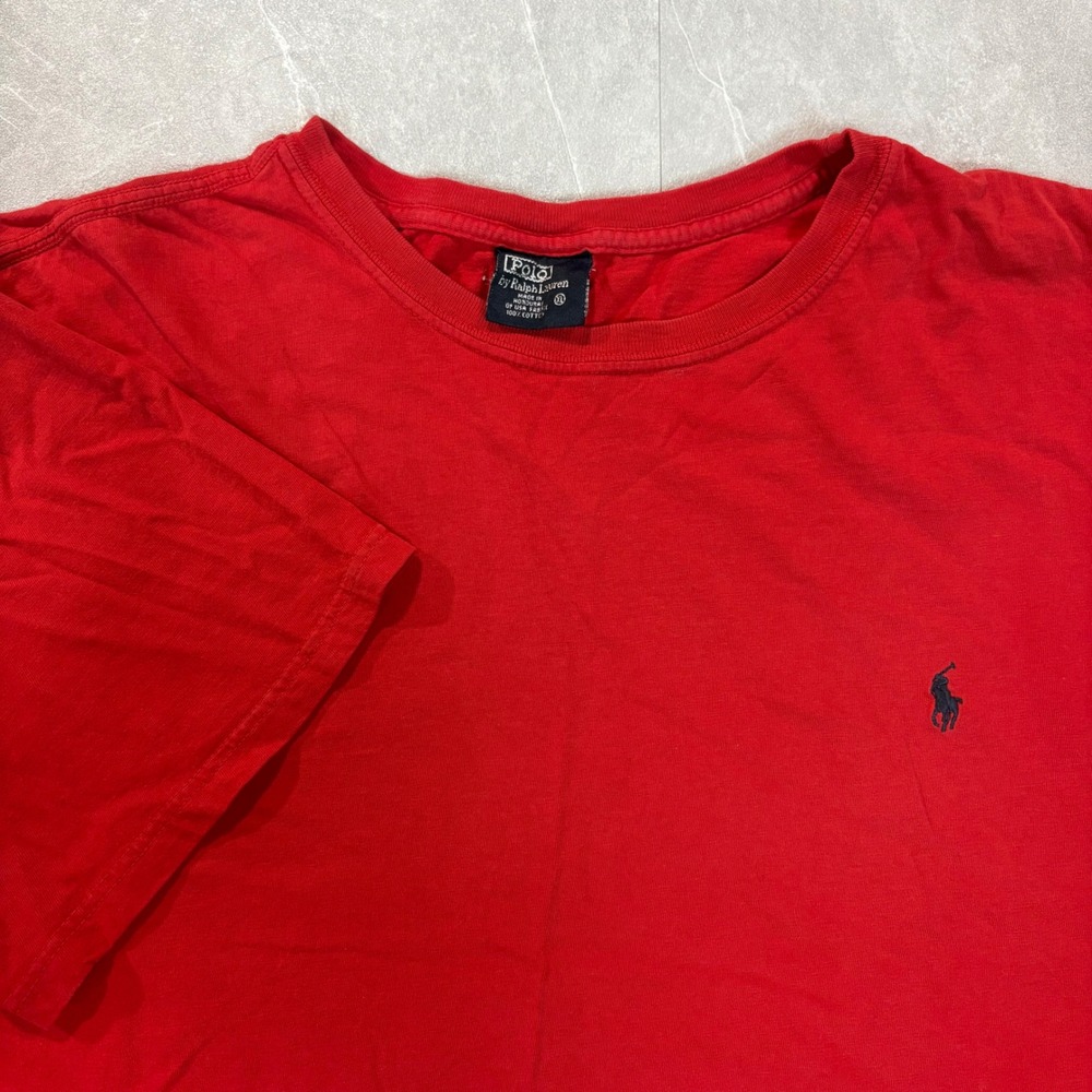 Polo Ralph‎ Lauren Mens XL Red Cotton Short Sleeve Crewneck Pony Logo T-Shirt